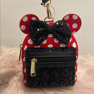 Loungefly - Disney Red Polka Dot Mini Backpack Wristlet